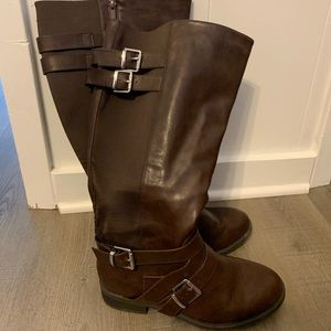 Torrid wide calf brown knee high boots 10W